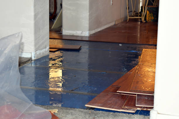 Professional Emergency Water Damage Restoration technician working in Londonderry, OH